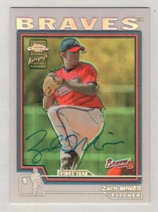 2004 Topps Chrome White Refractor Zach Miner Braves Autograph Auto #045/100 - Picture 1 of 1