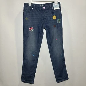 Cat & Jack Jeggings Size 10 Plus Super Stretch "Good Vibes" Patches NWT - Picture 1 of 2