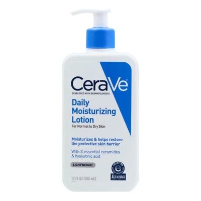 CeraVe Loción Hidratante Diaria para Piel Seca | Cuerpo y Facial 12 Onzas  Foto 1 de 4