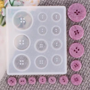 4 Sizes Button Epoxy Mold DIY Resin Casting Silicone Mold, Button Dia. 25Mm, 20M - Picture 1 of 5