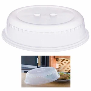 10" Microwave Safe Dish Plate Food Plastic Lid Cover Splatter With Vents Clear - Picture 1 of 1