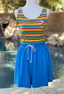 1990s Vintage Disney Playsuit Swim Romper Womens Small Tahiti Resort Vacation - Picture 1 of 11