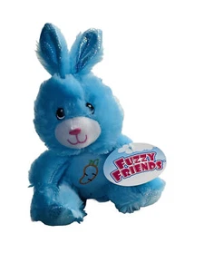 Fuzzy Friends Floppy Bunny Rabbit Plush 10" Soft Stuffed Animal W/Embr. Carrot. - Picture 1 of 5