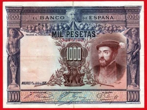 1000 Pesetas, 1925 ''Carlos I'' Serie inferior a 3646000 - Bild 1 von 2
