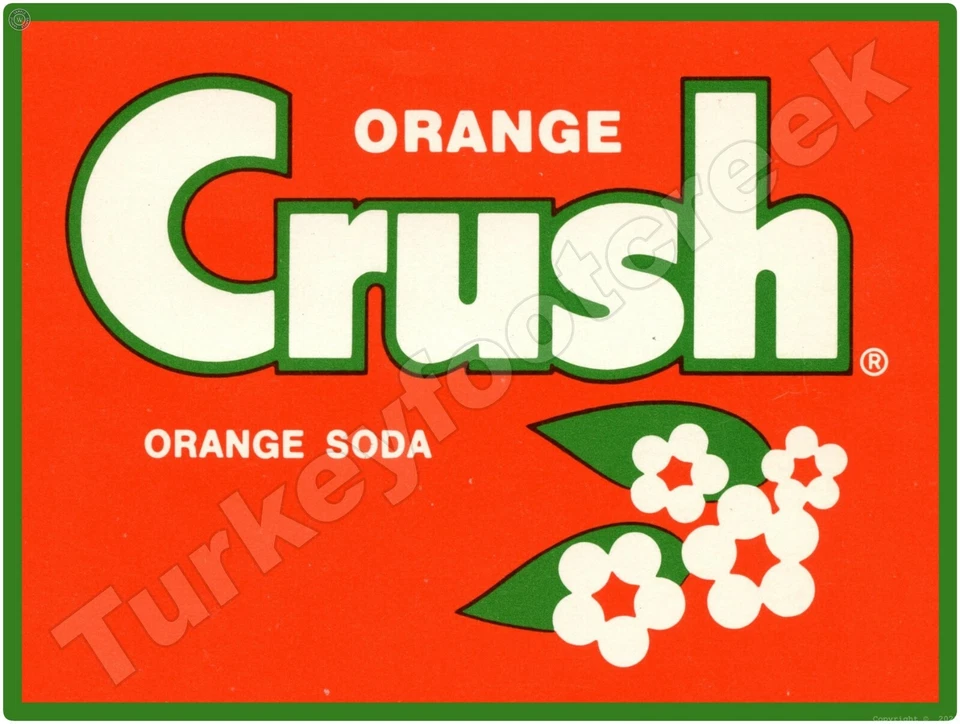 Orange Crush Soda Label 9" x 12" Metal Sign - Image 1 of 1