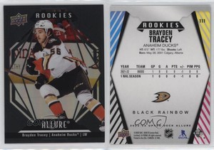 2022-23 Upper Deck Allure Rookies Black Rainbow Brayden Tracey #111 Rookie RC