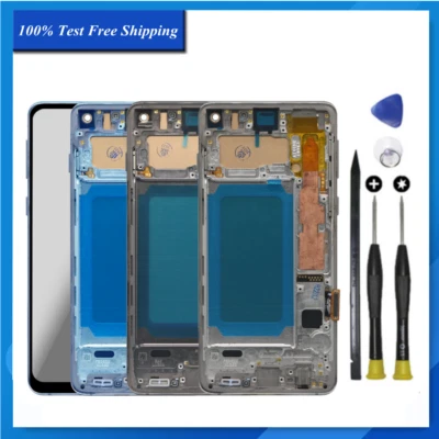 For Samsung Galaxy S10 G973 LCD Display Touch Screen Digitizer Replacement+Frame - Image 1 of 4