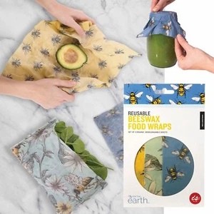 Beeswax Food Wraps (Set of 3) - Organic Biodegradable Reusable **FREE DELIVERY** - Imagen 1 de 6