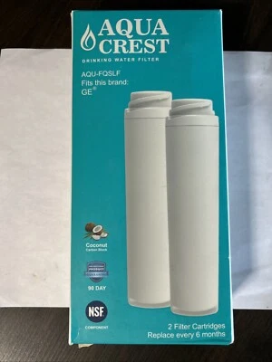 AQUA CREST AQU-FQSLF Under Sink Water Filter 2 Qty. Replacement GE GXSV65R NEW - Image 1 of 3