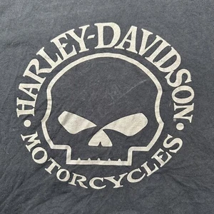 T-shirt maglietta Harley Davidson blu Willie G teschio grafica 2XL - Foto 1 di 8
