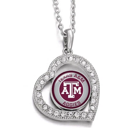 Texas A&M A and M Aggies Womens Sterling Silver Link Chain Necklace D19 Cover