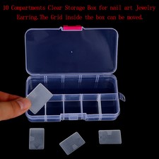 1Pc 10 Compartments Clear Plastic Storage Box Jewelry Screw Organizer Contai UP
