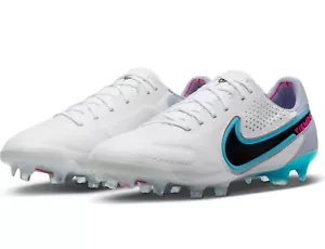 Nike Tiempo Legend 9 Elite FG White Blue Size US 11 Football Soccer Boots NEW✅ - Picture 1 of 14