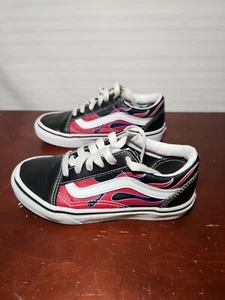 Vans - Old Skool Moto Flame 721454 - Black/Red-  Kids - 13.5 - Picture 1 of 6