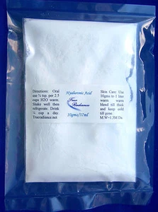 HYALURONSÄURE Pulver zum Einnehmen oder zur Haut 100 Tage/10gm feuchtigkeitsspendend 4 Haut und Gelenke - Bild 1 von 2