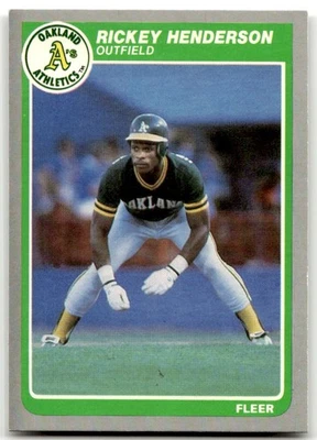 Fleer #425 1985 Rickey Henderson Oakland Athletics Salón de la fama ¡Como nuevo! ¡SIN RESERVA! Foto 1 de 2