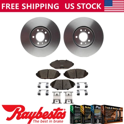 Комплект передних тормозных дисков + керамические тормозные колодки для 1998-2002 Ford Crown Victoria - Изображение 1 из 4