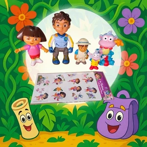 Dora the Explorer & Diego Figure Lot Mattel 2002–2012 Toys Boots Stickers - Picture 1 of 15