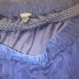 Roz & Ali Skirt Womens 1X Blue Pleated Maxi Flowy Elastic Waist Pull On - Picture 1 of 5