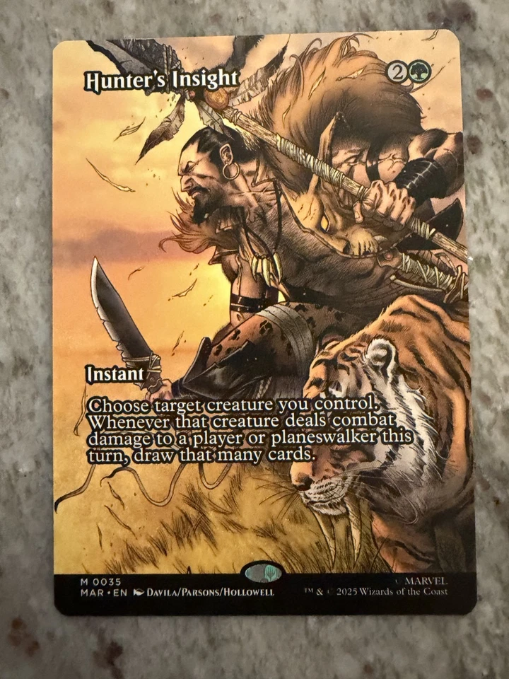 Spider-Man Magic The Gathering Eternal-Legal Borderless Hunters Insight Mythic! - Image 1 of 1