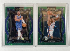 [2] JALEN BRUNSON OG ANUNOBY 2024-25 SELECT CONCOURSE GREEN STARS Q4865 - Picture 1 of 2