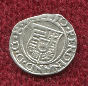 Hungría 1550 Denario Rey Fernando (1526-1564), Moneda de Plata Medieval - Imagen 1 de 2