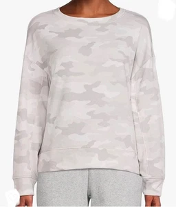 Secret Treasures Hellgrau Meliert Camouflage Schlaf Lounge Top Pullover NEU - X-Small - Bild 1 von 1