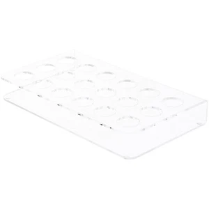 Plymor Espositore Acrilico Trasparente per 18 Tubi Rotondi Rossetto, 1,5"H x 9,5"W x 5,5"D - Foto 1 di 2
