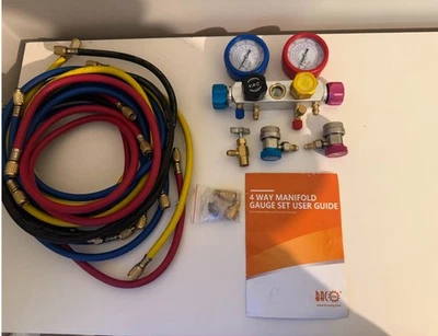 4 Way AC Diagnostic Manifold Gauge Set - Image 1 of 3