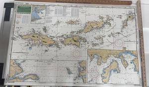 British Virgin Islands Adventure &Dive Map Laminated Poster Waterproof Chart - Picture 1 of 12