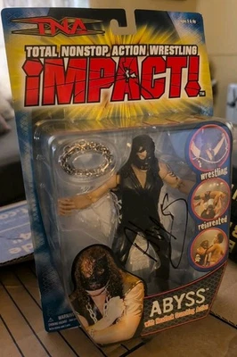 SIGNED Abyss TNA Impact Wrestling Series 1 Figure New 2005 Toybiz Marvel Toys - Image 1 of 4