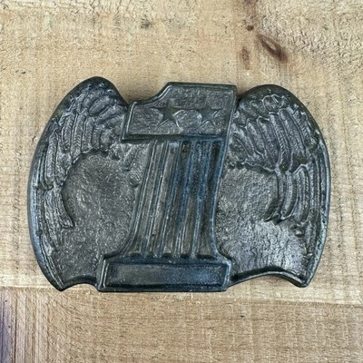 Raro De Colección Años 70 Evil Knievel Harley Davidson Motocicleta Alado #1 Hebilla de Cinturón Foto 1 de 4