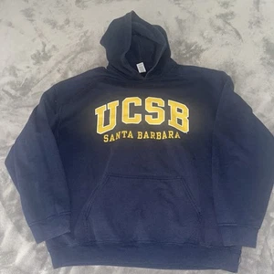 UCSB University Of California Santa Barbara Gauchos Navy Hoodie Sweatshirt Sz XL - Picture 1 of 17