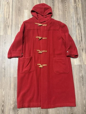 Abrigo de Lana Polo Ralph Lauren Vintage Lona Palanca Talla Grande Años 90 Hecho en EE. UU. Rojo Foto 1 de 4