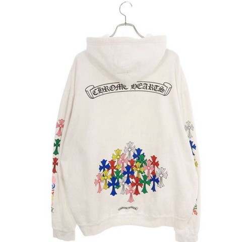 Felpa con cappuccio patch cimitero incrociato multicolore Chrome Hearts taglia Xl