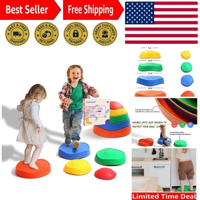 5 peças de degraus infantis duráveis - Plástico antiderrapante para habilidades de coordenação - Imagem 1 de 4