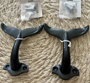2 Wandhaken Maritim Walschwanz Metall - Bild 1 von 2