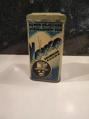 RARE BOITE TÔLE LITHOGRAPHIE BLEU CHOCOLAT NEGROCAO - NEGRONOIR - De POMOR- - Photo 1/4