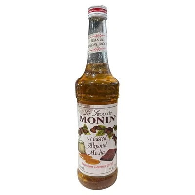Xarope gourmet Monin Toasted Mocha amêndoa premium 25,4 fl oz para bebidas de café - Imagem 1 de 4