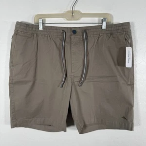 Tommy Bahama Shorts Herren 2XL Oceanside Popeline Pull On Dark Sand Khaki Neu - Bild 1 von 8