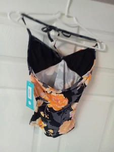 NEU Gr. SMALL Hapari Tankini Oberteil Blumen Neckholder Badeanzug Badeanzug - Bild 1 von 6