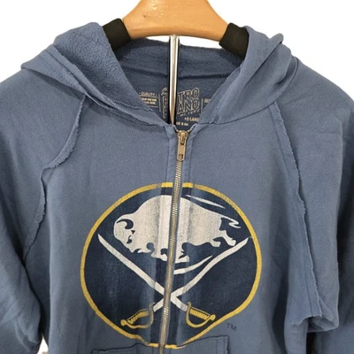 Original Retro Brand Women's Full Zip Hoodie XL Blue Vintage NHL Buffalo Sabres - Image 1 of 4