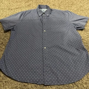 Saddlebred Button Up Shirt Mens X-Large XL Traveler Adaptive Cool Blue Classic - Picture 1 of 5