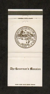 Cubierta de libro de cerillas de ataque frontal sin usar The Governor's Mansion North Carolina - Imagen 1 de 1