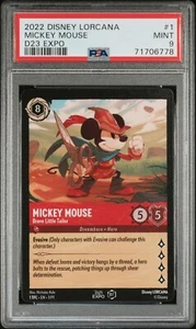2022 Disney Lorcana 1. Auflage Mickey Mouse D23 Promo PSA 9 NEUWERTIG - Bild 1 von 2