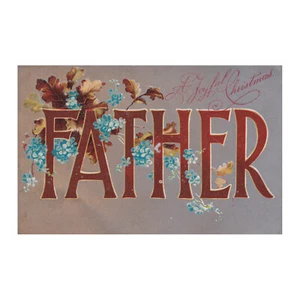 UK vintage postcard large letters FATHER BB London Series No 65 - Picture 1 of 2