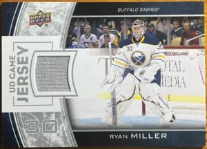 2013-14 Upper Deck UD Game Jersey Ryan Miller #GJ-RY Buffalo Sabres - Picture 1 of 2