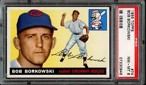 BB - 1955 - Topps - #74 - Bob Borkowski - PSA 8 - casi nuevo-como nuevo - Imagen 1 de 2