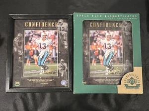 "CONFIANZA"" Upper Deck 1997 enmarcado autenticado Dan Marino motivacional lote x2 - Imagen 1 de 5