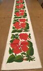Beautiful  Flowered 78 In. Long Table Runner With Pretty Butterflies